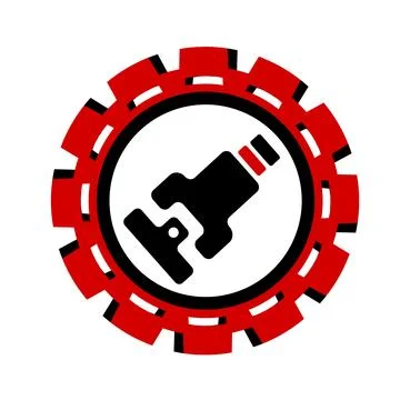 Vector icon, logo, illustration with car parts. Auto parts. Car service. Auto pa Stock Illustration