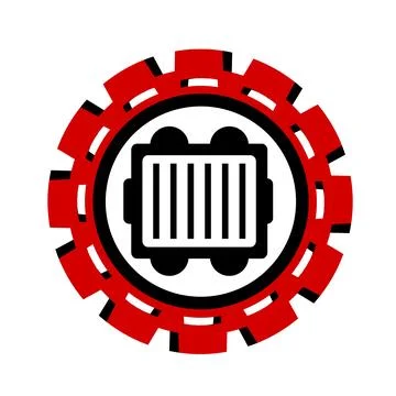 Vector icon, logo, illustration with car parts. Auto parts. Car service. Auto pa Illustrazione stock