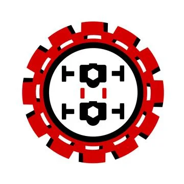 Vector icon, logo, illustration with car parts. Auto parts. Car service. Auto pa Stock Illustration