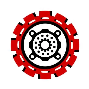 Vector icon, logo, illustration with car parts. Auto parts. Car service. Auto pa Stock Illustration