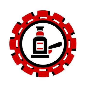 Vector icon, logo, illustration with car parts. Auto parts. Car service. Auto pa Stock Illustration