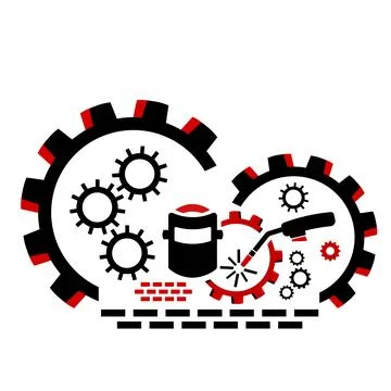 Vector icon, logo, illustration welding production. Industry.	 Stock Illustration