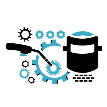 Vector icon, logo, illustration welding production. Industry. Illustrazione stock