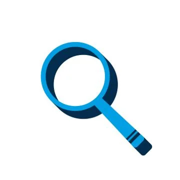 Vector icon magnifier isometric. 3d sign isolated on white background. eps Stock Illustration