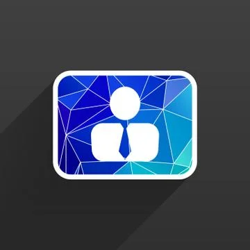 Vector icon man inside social people technology Stock Illustration