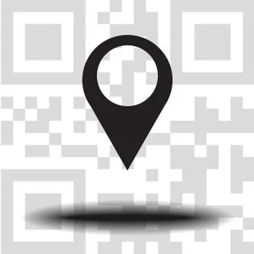 Vector icon map Icons markers. Stock Illustration