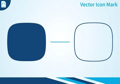 Vector icon mark with blue and dark blue rounded square shapes. Stock Illustration