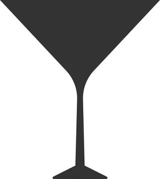 Vector icon of a martini or wine glass. Stock Illustration