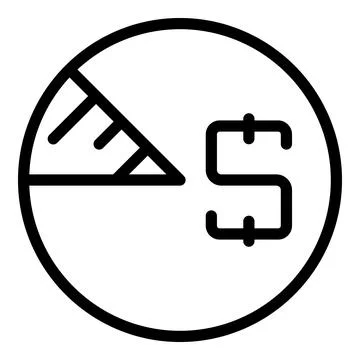 Vector icon of math tools Stock Illustration