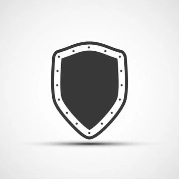 Vector icon metal shield 스톡 일러스트