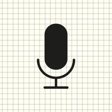 Vector icon microphone Stock Illustration