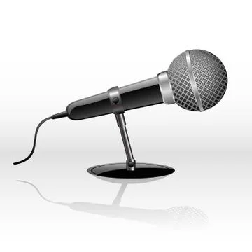 Vector icon of a microphone for web design Stock Illustration