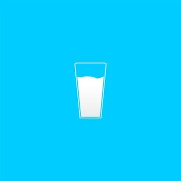 Vector Icon of milk on mug Stock Illustration