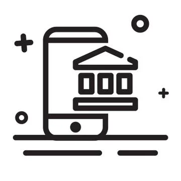 Vector icon. Mobile banking, online banking, online payment icon Stock Illustration