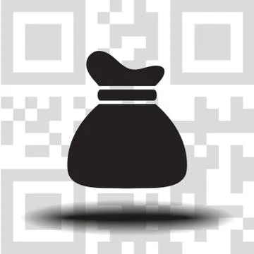 Vector icon money bag Stock Illustration