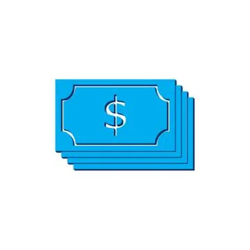 Vector icon money isometric. 3d sign isolated on white background. Stock Illustration