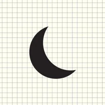 Vector icon moon Stock Illustration