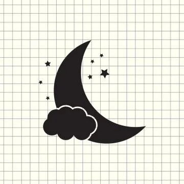 Vector icon moon Stock Illustration