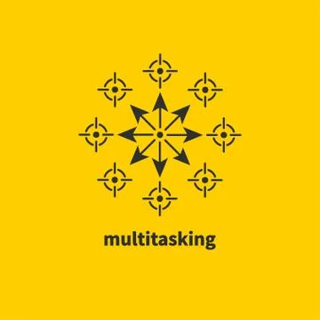 Vector icon multitasking Stock Illustration