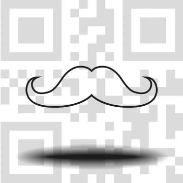 Vector icon mustache Stock Illustration