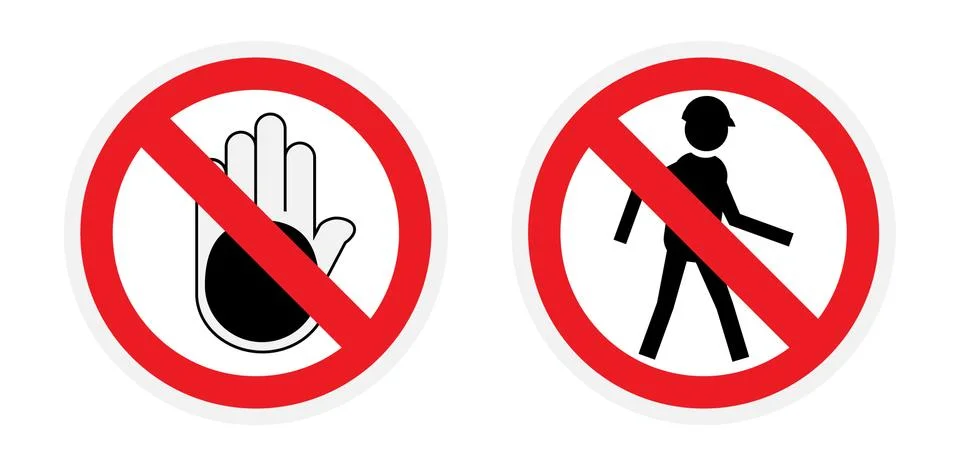 Vector icon. No entry sign. Stock Illustration