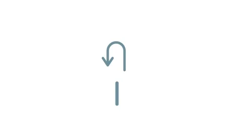 Vector icon of a no turn arrow sign, indicating that turning is prohibited .. 库存影片 333666413
