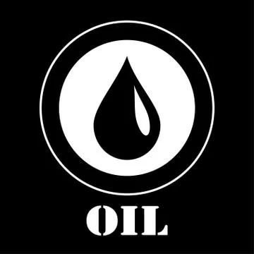 Vector icon of oil Illustrazione stock