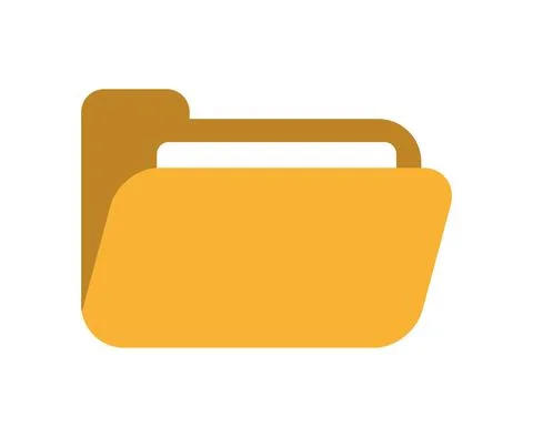 Vector icon of a open folder with document Stock Illustration
