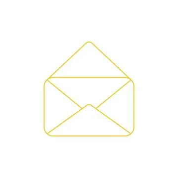 Vector icon of opened mail envelope. Stock Illustration