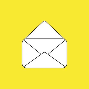 Vector icon of opened mail envelope. Illustrazione stock