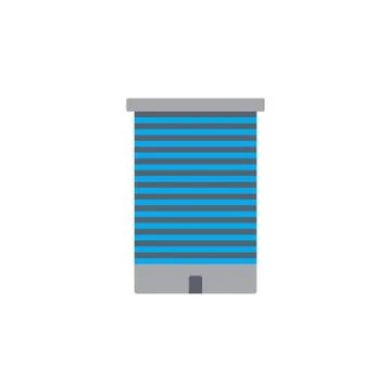 Vector icon or illustration with building in material design style Stock-Illustration