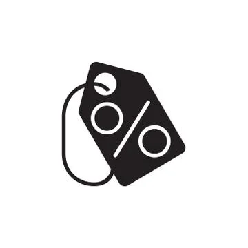 Vector icon or illustration with discount label in black color Stock Illustration
