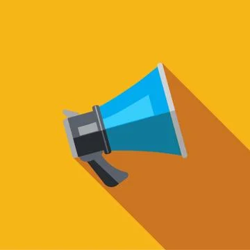 Vector icon or illustration with megaphone Stock Illustration