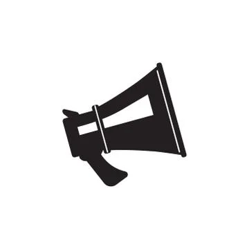 Vector icon or illustration with megaphone Stock Illustration