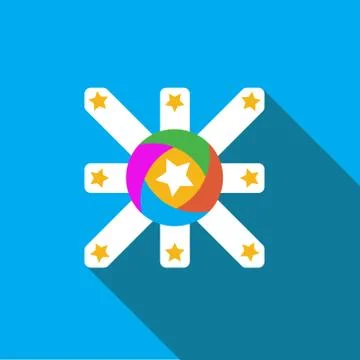 Vector icon or illustration showing advertise in flat design style Stock Illustration