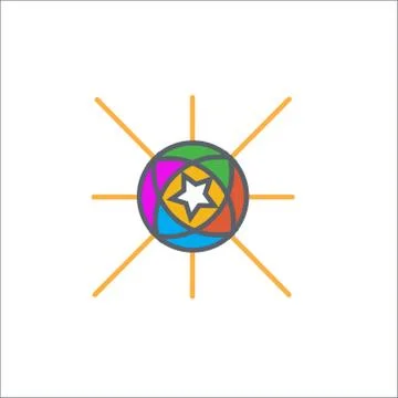 Vector icon or illustration showing advertise in outline design style Stock Illustration