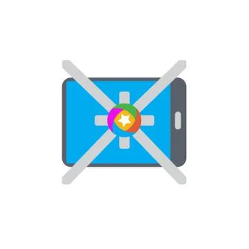 Vector icon or illustration showing internet advertise in materail design style Stock Illustration