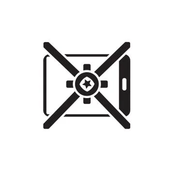 Vector icon or illustration showing mobile internet advertise in one color style Stock Illustration
