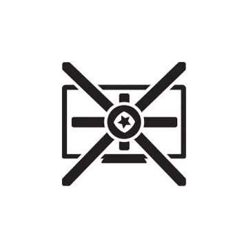 Vector icon or illustration showing tv advertise in one color style Stock Illustration