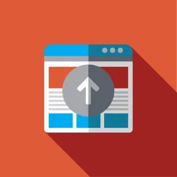 Vector icon or illustration showing web site seo ranking in flat design style Stock Illustration
