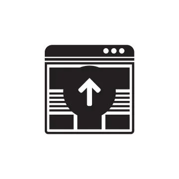Vector icon or illustration showing web site seo ranking in one color style Stock Illustration
