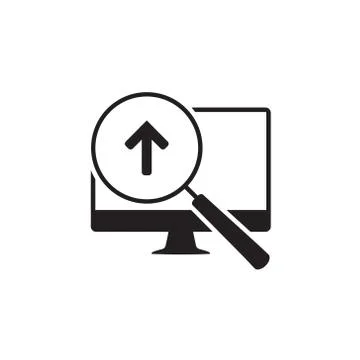 Vector icon or illustration showing web site seo ranking in flat design style Stock Illustration