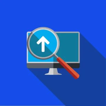 Vector icon or illustration showing web site seo ranking in flat design style Stock Illustration
