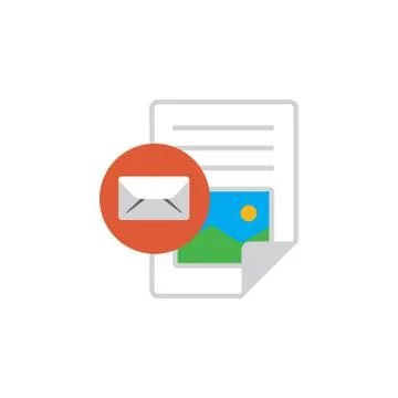 Vector icon or illustration showing text and image content in materail design Stock Illustration