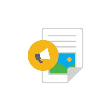 Vector icon or illustration showing text and image content in materail design Stock-Illustration
