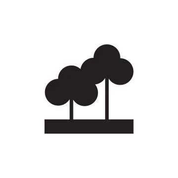 Vector icon or illustration showing park and outdoors in one color Stock Illustration