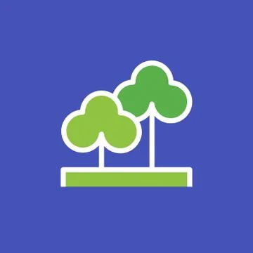 Vector icon or illustration showing park and outdoors in outline style Stock Illustration