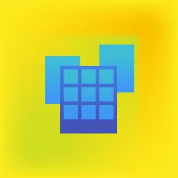 Vector icon or illustration showing office buildings in brutalism style Stock Illustration