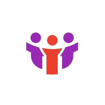 Vector icon or illustration showing friends company in material design style Stock Illustration