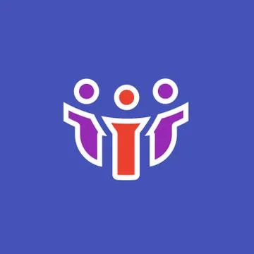 Vector icon or illustration showing friends company in outline style Illustrazione stock